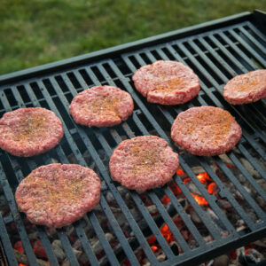 Hamburgers on a grill