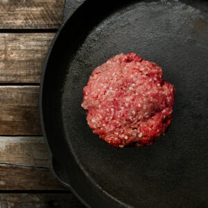 Hamburger in skillet