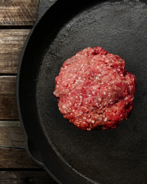 Hamburger in skillet