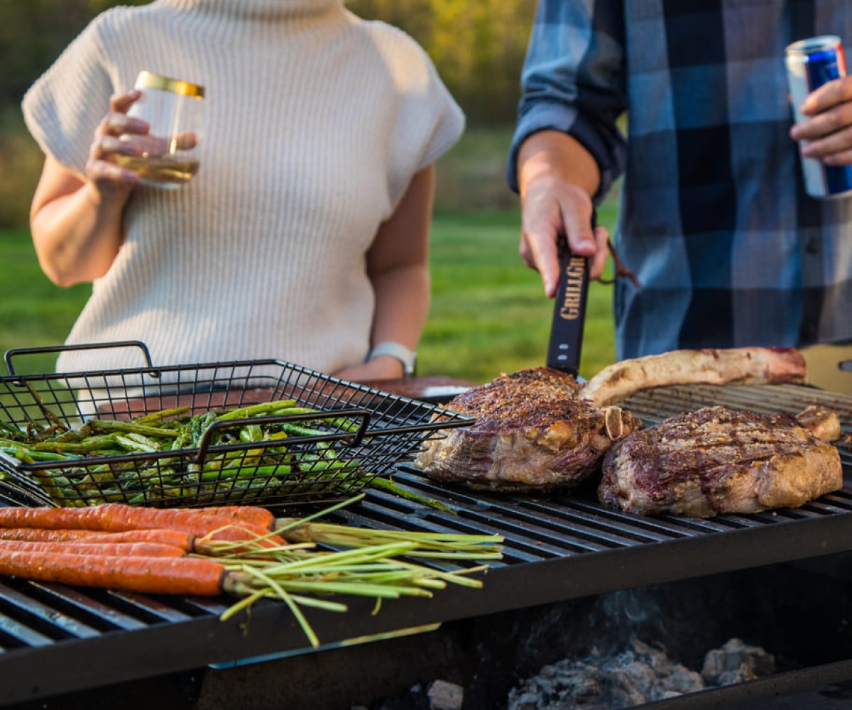 Couple Grilling